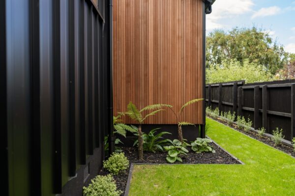 Garden planting, ready lawn and timber fencing in Canterbury