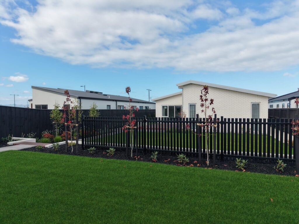 Ready lawn, garden planting and aluminium fencing in Canterbury