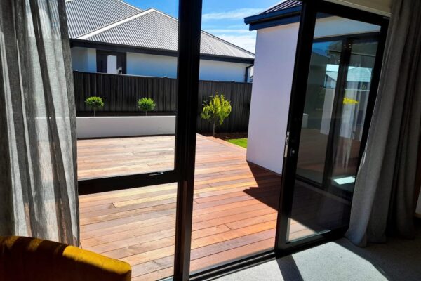 Outdoor decking and timber fencing for a Canterbury home